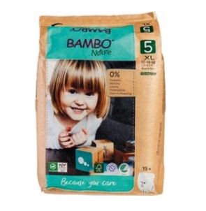 Luier Broekjes 5 (12-18 kg) van Bambo Nature, 5 x 19 stk
